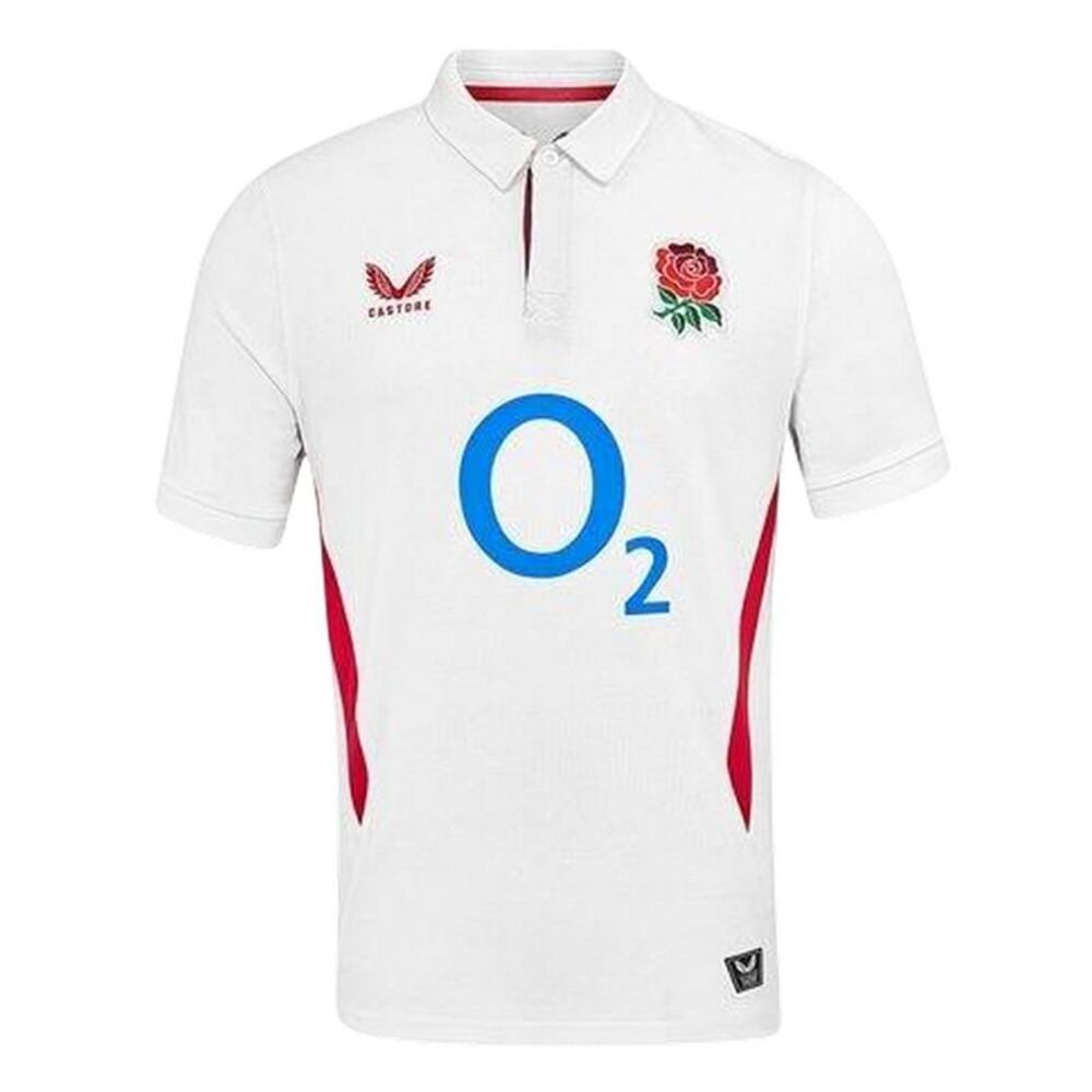 Castore Unisex Adult 2025 England Rugby Classic Rugby Shirt / White/Red
